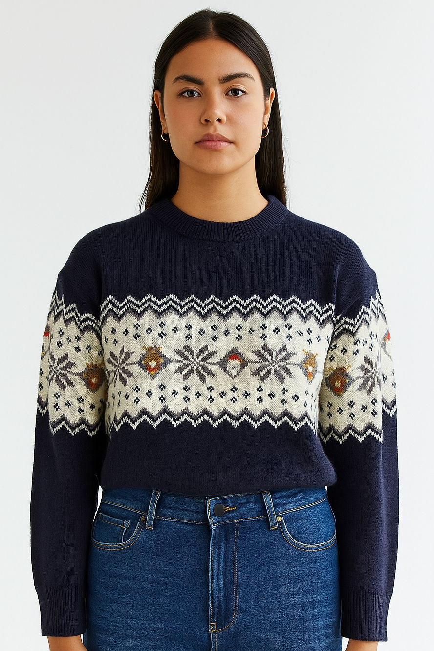Pull d'hiver à motifs nordiques