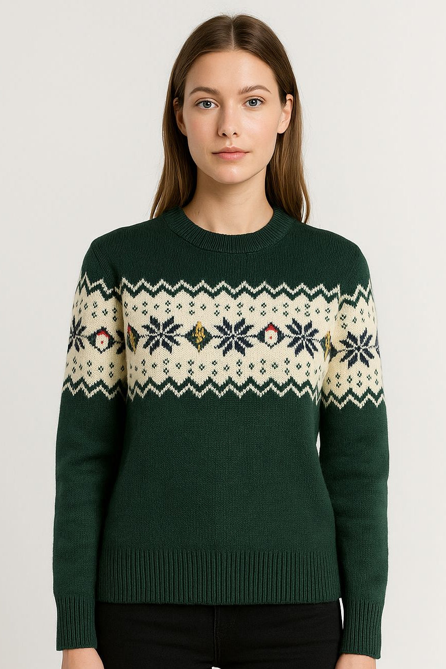 Pull d'hiver à motifs nordiques